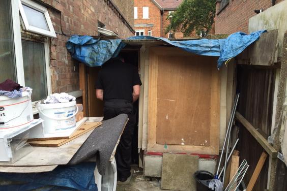 Garden shed: The only woman at the address was housed in the shack (Brent Council)